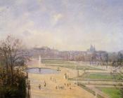 卡米耶 毕沙罗 : The Bassin des Tuileries - Afternoon, Sun